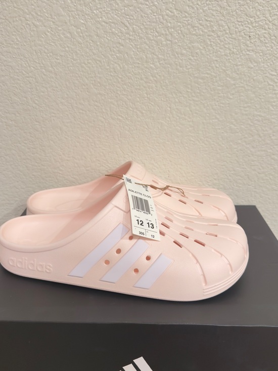 Adidas Adilette Clogs Pink White Shell Toe Slides main image 7